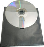 100 Pack Premium CD DVD Sleeves Cases,Thick Non-Woven Material Double-Sided Refill Plastic Sleeve for CD and DVD Storage Binders Disc Case with Drop-Proof Closure(New Black)