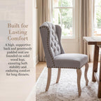 chairus Tufted Upholstered Parsons Dining Chairs Set of 4, Grey