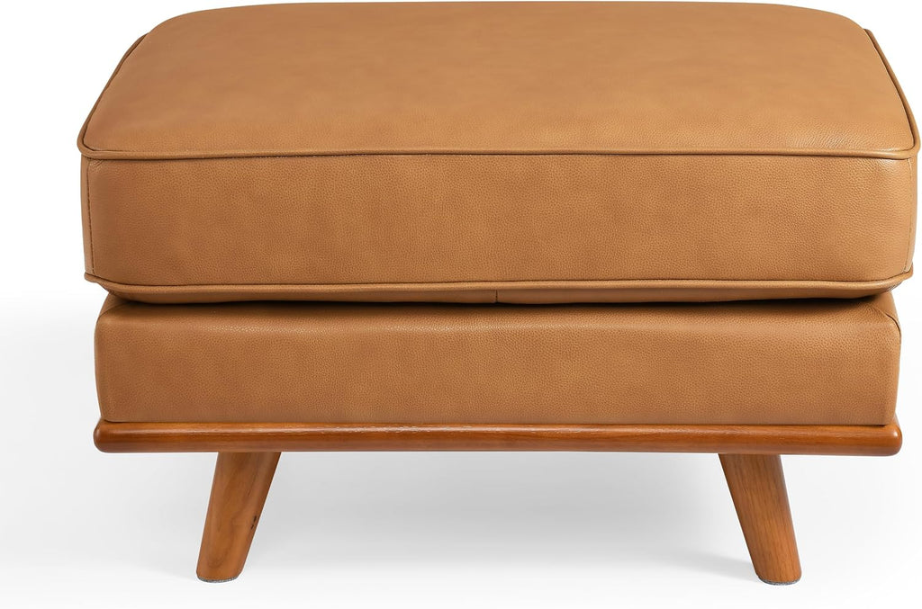 Valencia Artisan Ottoman Italian Nappa 11000 Top Grain Leather, Perfect Balance of Support and Comfort, Clean Lines, Sleek Finishes, and Thoughtfully Curated Details