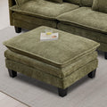 Opiesit Ottoman for Sectional Cloud Couch, Chenille Ottoman for Deep Seat Modular Sofa for Apartment, Living Room and Bedroom, Green
