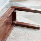 KEIKI Dinning Bench, 47.2" L Wood Dining Bench Indoor, Farmhouse Kitchen Table Bench for Kitchen, Living Room, Entryway, Walnut
