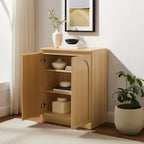 Crosley Furniture Marco Modern Kitchen Pantry Storage Cabinet with Shelves, Dining, or Laundry Room, Ash