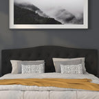 Flash Furniture Cambridge Tufted Upholstered King Size Headboard in Black Fabric