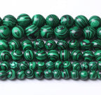 Turquoise Stone Beads Gemstone Round Crystal Energy Jade Beads Stone Beads for Jewelry Making DIY Bracelet Necklace Jewelry Making 1 Strand 15.5inch 60PCS 6MM