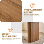 70.9" Large Dining Table for 4, [Rounded Edges] [Fully Assembled Table Base] Modern Wood Kitchen Dinner Table for Restaurant Apartment Meeting Study Room, Easy Setup, Brown