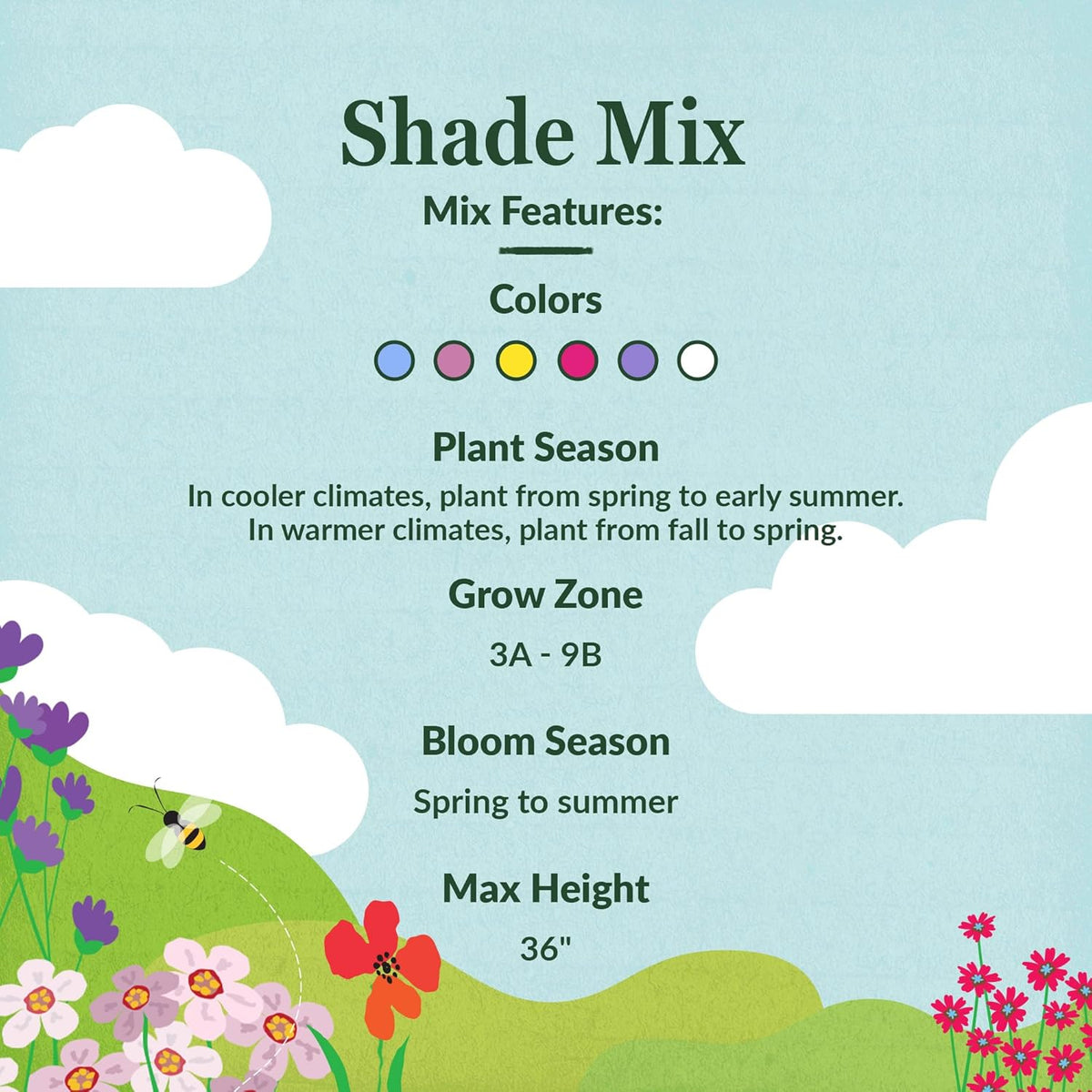Ferry-Morse Shade Mix Bulk Flower Seeds, 1lb