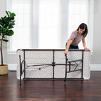 LIFETIME 6-Foot Adjustable Height Nesting Table, Commercial, Almond