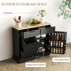 Hidden Trash Can Cabinet with Spice Rack