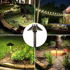 LED Pathway 124 Landscape Lights - 12V Solid Brass Low Voltage LED G4 3.5W 2700K Bulb Outdoor Mushroom Security Garden Patio Deck Pool Area Lights