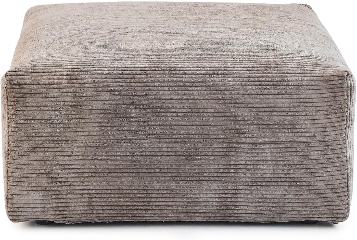 JACH 39.37" Oversized Ottoman Seater for Living Room, Deep Seat Extra Sofa Seater, Minimalist Chaise Ottoman, Modern Corduroy Ottomans for Living Room, Apartment, Light Brown ﻿