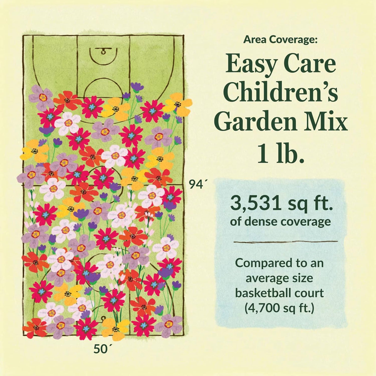 Ferry-Morse Easy Care Children’s Garden Mix Bulk Flower Seeds, 1lb