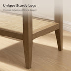 SICOTAS Rattan Living Room Side Table, 2 Pieces End Table with Storage