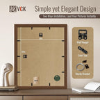 VCK 16x20 Picture Frame Set of 4 - Walnut, Gallery-Quality Wood Poster Frames, 1.1-Inch Wide Border, Polished Plexiglass, Vertical or Horizontal Wall Display for Photo/Art/Prints, Walnut