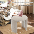 Hyfirm 3-Pieces Modern Upholstered Ottoman Waterfall Bench for Bedroom End of Bed, 53" Chenille Entryway Bench Sets, Comfy Indoor Narrow Window Bench Bed Stool Living Room Bedroom, Oatmeal