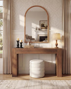 VASAGLE 63 Inches Entryway Table, Thick Tabletop Console Table, Farmhouse | Long Console Table, for Hallway, Living Room, Bedroom, Behind the Couch, Chestnut Brown, ULNT147KX01S