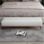 Modern Bedroom Bench, PU Leather Entrance, Upholstered Bed Stool with Metal Legs, for Living Room, Foyer, Dining, Bedrooms Entryway(150 * 50 * 40cm)