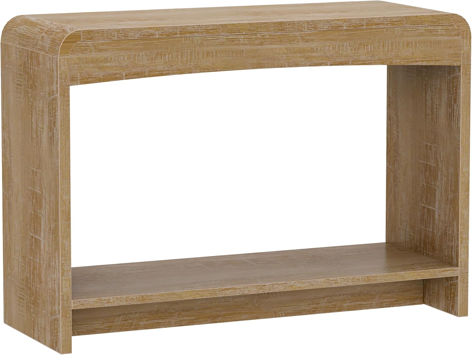 Farmhouse Entryway Table, 43.7" Console Table with Open Shelf | Sofa Table Behind Couch, Wooden Entry Table with Storage for Entrance, Entryway, Living Room, Hallway, Natural