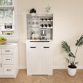 70.8" Tall Pantry Cabinet with Hutch, Sideboard Storage Cabinet with Drawer for Dining Room, Living Room, Wine Bar Cabinet for Liquor and Glasses for Coffee Bar, White