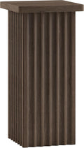Henn&Hart 11" Fluted Modern Square End Table, Ribbed Side Table, Nightstand for Living Room, Office, Family Room, or Bedroom, Heritage Oak