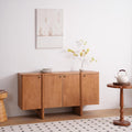 Merax Modern Sideboard Buffet Cabinet,55.0" Wide Elegant Entryway Table for Hallway Entryway Living Room Dining Room,Natural