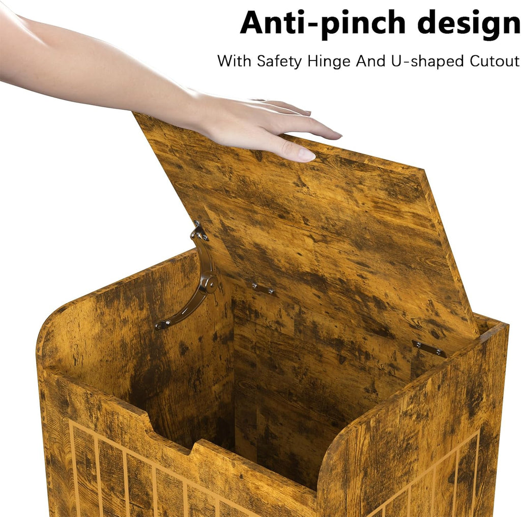 Aenuert Storage Chests, Small Cube Organizer Box,Wooden Entryway Storage (Brown, Without Handles)