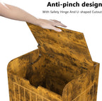 Aenuert Storage Chests, Small Cube Organizer Box,Wooden Entryway Storage (Brown, Without Handles)