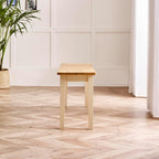 Furniturebox UK Large Wood Dining Bench - Tenby Cream Wood Indoor Bench Stool - Dining Kitchen Bedroom - Pale Oak Stain Seat Cream Legs Take on Traditional Farmhouse Dining Furniture