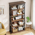 Tribesigns 6-Tier Bookcase, 71 Inches Industrial Bookshelves and Bookcase