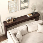 Epecoya Modern Dark Brown Console Table for Living Room, Vintage Wooden Entry Way Tables 63", Behind Couch Table Skinny for Entrance, Hallway, Home, Apartment, Dark Brown