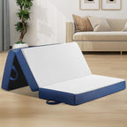 CYMULA Folding Mattress Twin, 6 Inch Memory Foam Tri-Fold Floor Bed and Futon,Twin Topper with Breathable & Washable Cover,Foldable Mattress for Guest Bed, Office Nap,Camping,White，38"x75" 6"