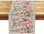 OYIMUA Boho Floral Summer Table Runner 13 x 36 Inches Colorful Flower Runners for Tables Rustic Spring Decorations for Home Indoor Outdoor Party Decor