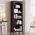 Arched Bookshelf,5 Tier Tall Bookcase with Adjustable Shelves for Storage