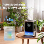Dreo 8L Smart Humidifiers for Bedroom 600ft², 80H Runtime Warm&Cool Supersized Mist Humidifier for Large Room Indoor, Quiet Whole House humidifier for Baby, Plants, with Alexa/Google, Starlight,HM717S