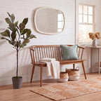 SAFAVIEH Furniture - Blanchard Spindle Bench - Honey - Solid Wood - Classic Windsor Design - Ideal for Entryway, Bedroom, Dining Room, 17.8" Seat Height (BCH8500H)