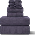 8 Piece Oversized Bath Towels Set Purple,2 Extra Large Bath Towel Sheets,2 Hand Towels and 4 Washcloths 600 GSM Highly Absorbent Quick Dry Towels Set for Bathroom Hotel