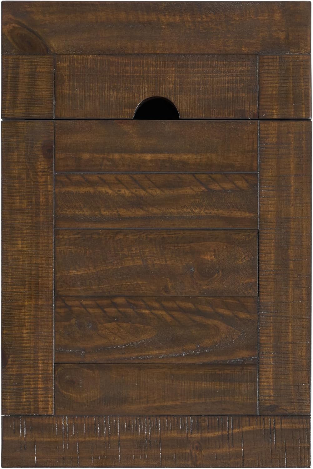 Martin Svensson Home Solid Wood Black and Brown Rustic Chairside End Table with Power and Storage