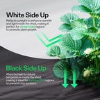 VIVOSUN Black and White Panda Film, 10' x 25' 5.5 Mil Poly Film, Blackout Tarp for Warm House