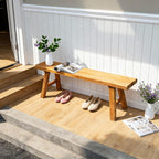 Wood Bench Indoor Farmhouse Skinny Entryway Bench Hallway Foyer with Sturdy | Rustic Indoor Bench End of Bed, Norrow Solid Wood Benches for Bedroom Living Room 31.4 x10.2 inch