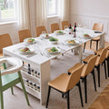 118.2" Modern Extendable Dining Table for 2 to 12 People with Outlet, Space Saving Expanding Table with Storage for Party, Weddings, Meetings, Celebrations (White)