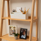 Linon Melissa Natural Wooden Five Shelf Ladder Bookcase