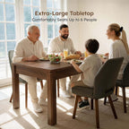 Farmhouse Dining Table for 6, Rectangle Dining Table, Kitchen Table Oak | Large Modern Wood Table for Home Office & Family Gathering - Sturdy Design