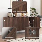 59" Sideboard Buffet Cabinet, Mid-Century Modern Console Table