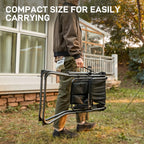EVER ADVANCED Portable 30.7" Seat Height Tall Camping Directors Chair | Folding Chair High Foldable Bar Stool with Side Table for Makeup Artist, Sports Event, Craft Show, Supports 350LBS