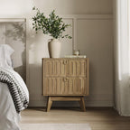 SICOTAS Nightstands Set of 2 with Drawers, 21" Wide Modern Bedside Tables