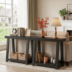 36" Narrow Console Table - 500lb Capacity 2-Tier Entryway Table, 2.6" Thick Top, Easy Clean & 15-Min Assembly, Sofa Table for Small Spaces