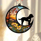 Personalized Dog Memorial, Custom Name Cockapoo Dog Christmas Ornament with Name, Custom Breeds, Pet Loss Light Catcher, Gifts for Lovers Loss of Pet Sympathy on Mothers Day Christmas