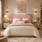 Allewie Full Bed Frame, Velvet Upholstered Bed with Adjustable Headboard