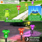 Solar Lights Outdoor, 8 Pack Mushroom Lights Outside Waterproof, Solar Powered LED Lighting for Garden, Yard, Landscape, Path, Pathway, Lawn, Walkway, Driveway, Backyard Decor (Multicolor)