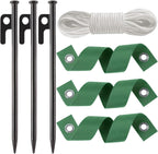 Heavy Duty Tree Stake Kits Steel Tree Stakes and Supports for Young Trees Against Bad Weather Leaning Tree Anchor Straightening Kit