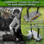 [Bolt-On Base] Lawn Aerator - Kick to Unclog Jammed Springs in 3 Secs! No Welding to Ever Break, 12.2"x6" Wide Plate Saves 20% Time, for Compacted Clay Soil (Pre-Assembled)